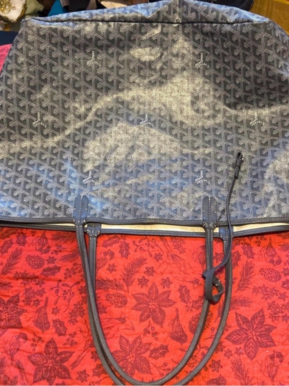 Goyard St. Louis Tote with Chevron Monogram